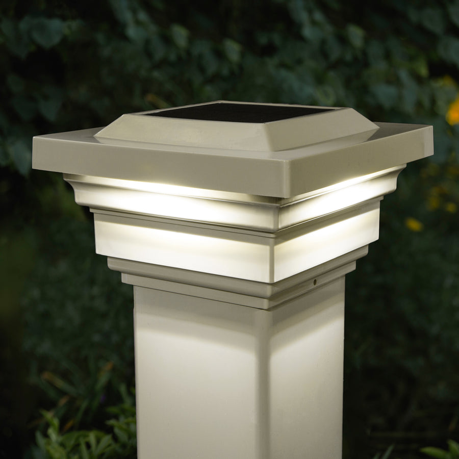 Classy Caps SLO78T 4X4 Tan Pvc Regal Solar Post Cap - Atlantic Lighting