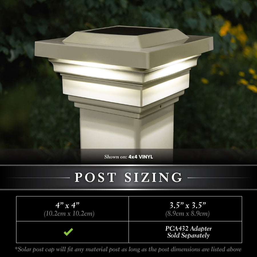 Classy Caps SLO78T 4X4 Tan Pvc Regal Solar Post Cap - Atlantic Lighting