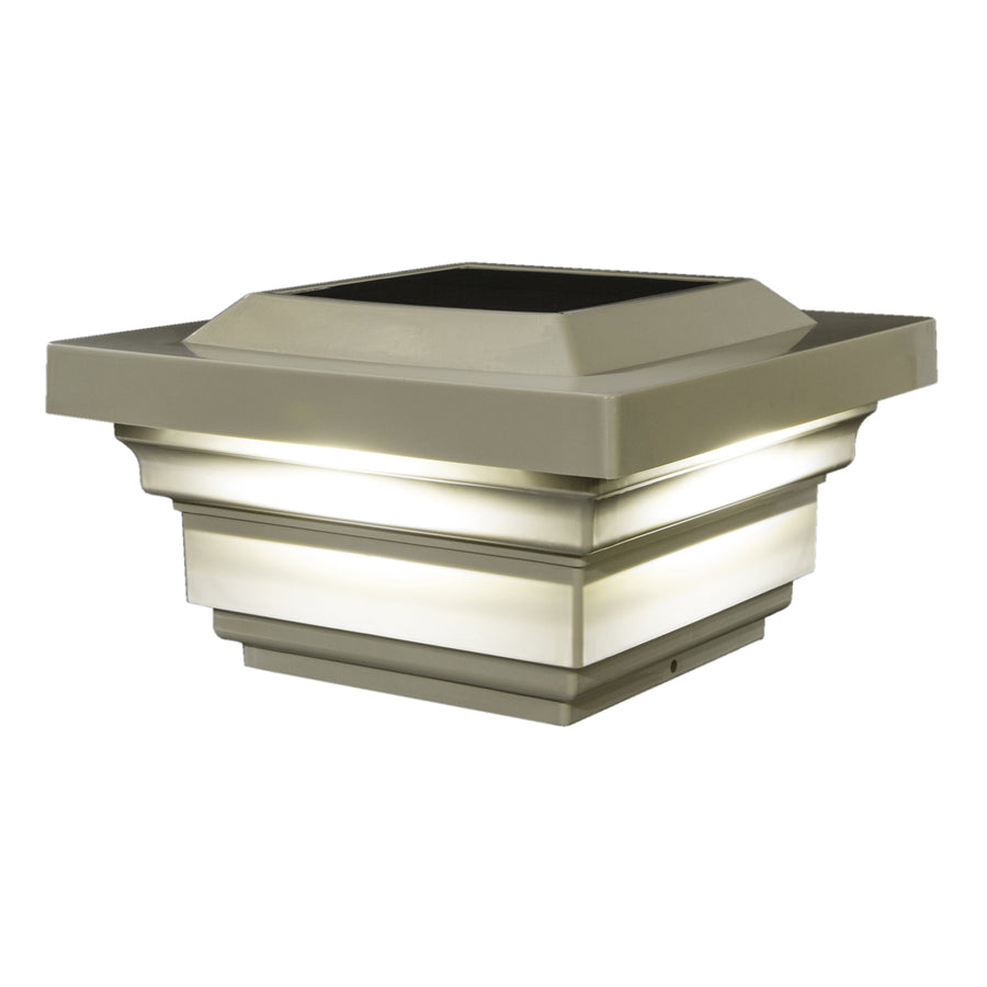 Classy Caps SLO78T 4X4 Tan Pvc Regal Solar Post Cap - Atlantic Lighting