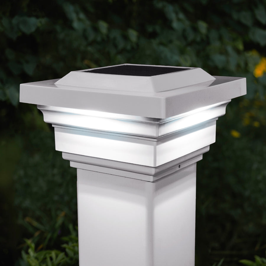 Classy Caps SLO78W 4X4 White Pvc Regal Solar Post Cap - Atlantic Lighting