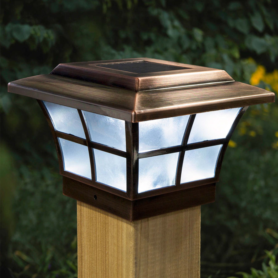 Classy Caps SLO79C 4X4 Copper Plated Prestige Solar Post Cap - Atlantic Lighting