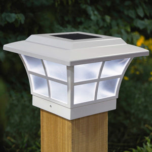 Classy Caps 4X4 White Pvc Prestige Solar Post Cap SLO79W