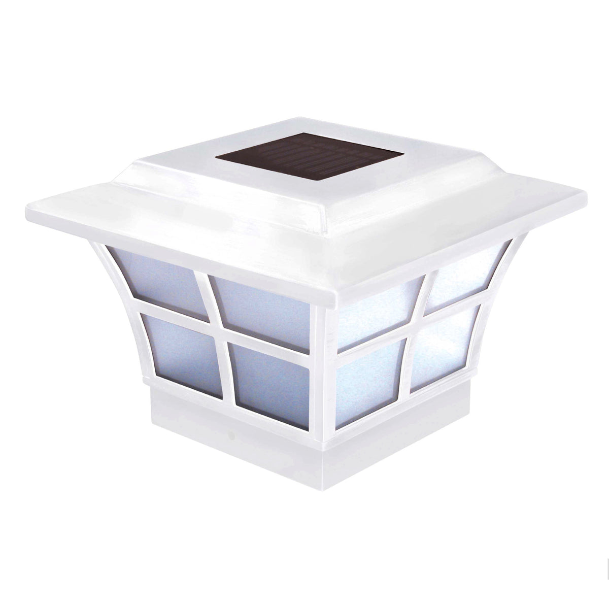Classy Caps SLO79W 4X4 White Pvc Prestige Solar Post Cap - Atlantic Lighting