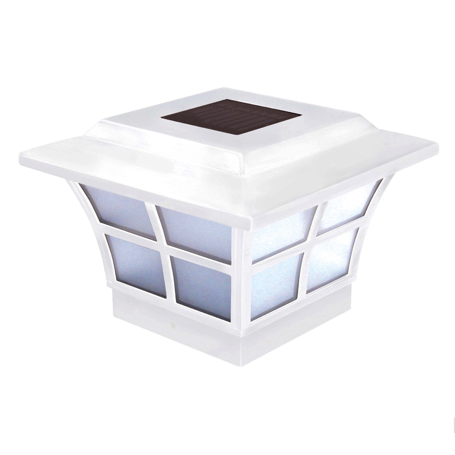 Classy Caps SLO79W 4X4 White Pvc Prestige Solar Post Cap - Atlantic Lighting