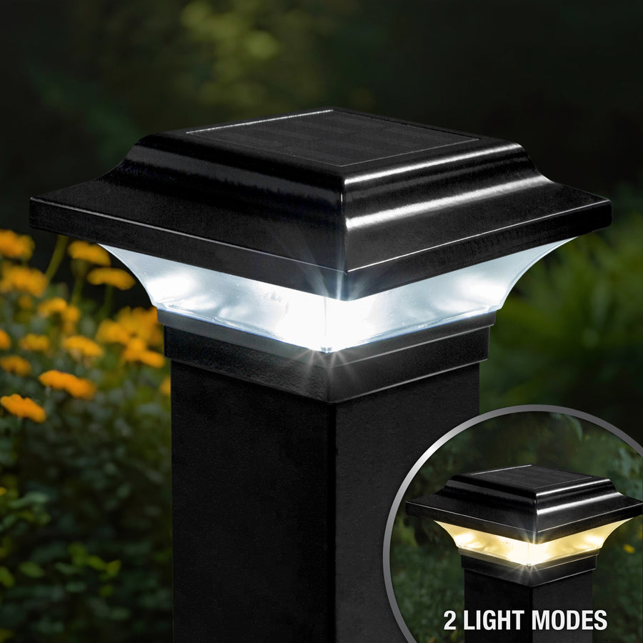 Classy Caps SLO82B 2.5X2.5 Black Aluminum Imperial Solar Post Cap - Atlantic Lighting