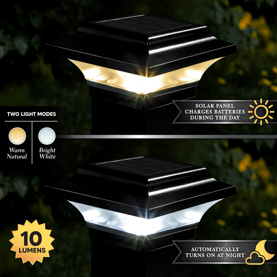 Classy Caps SLO82B 2.5X2.5 Black Aluminum Imperial Solar Post Cap - Atlantic Lighting
