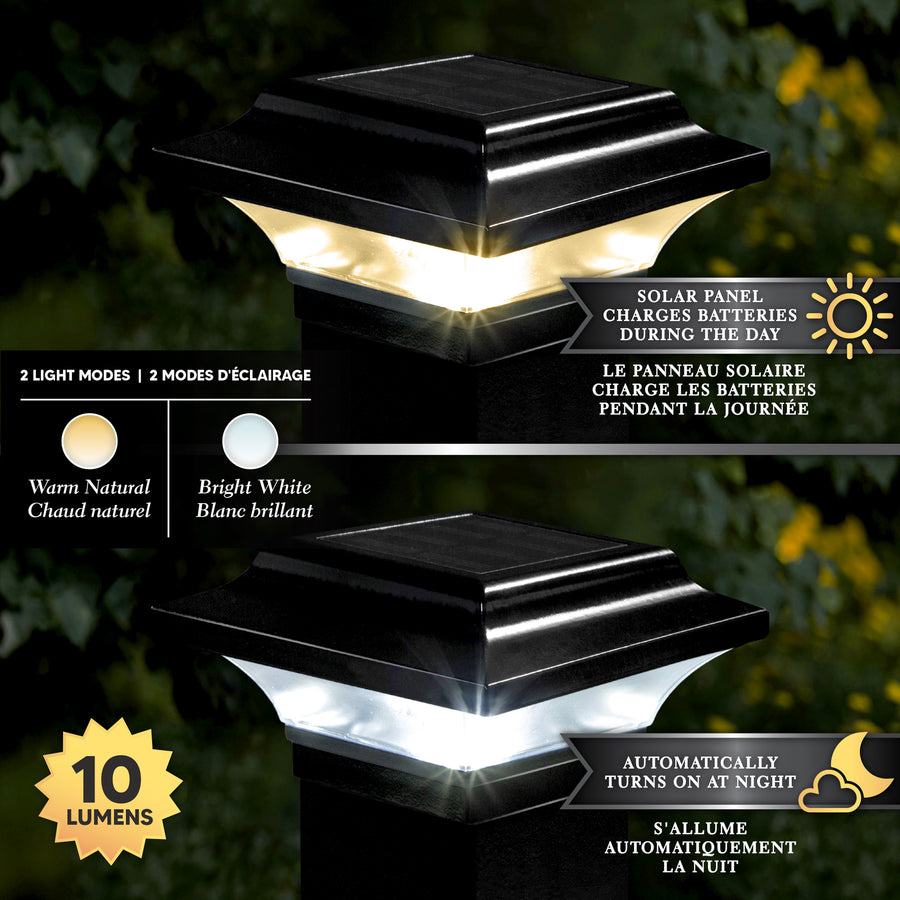 Classy Caps SLO82B 2.5X2.5 Black Aluminum Imperial Solar Post Cap - Atlantic Lighting