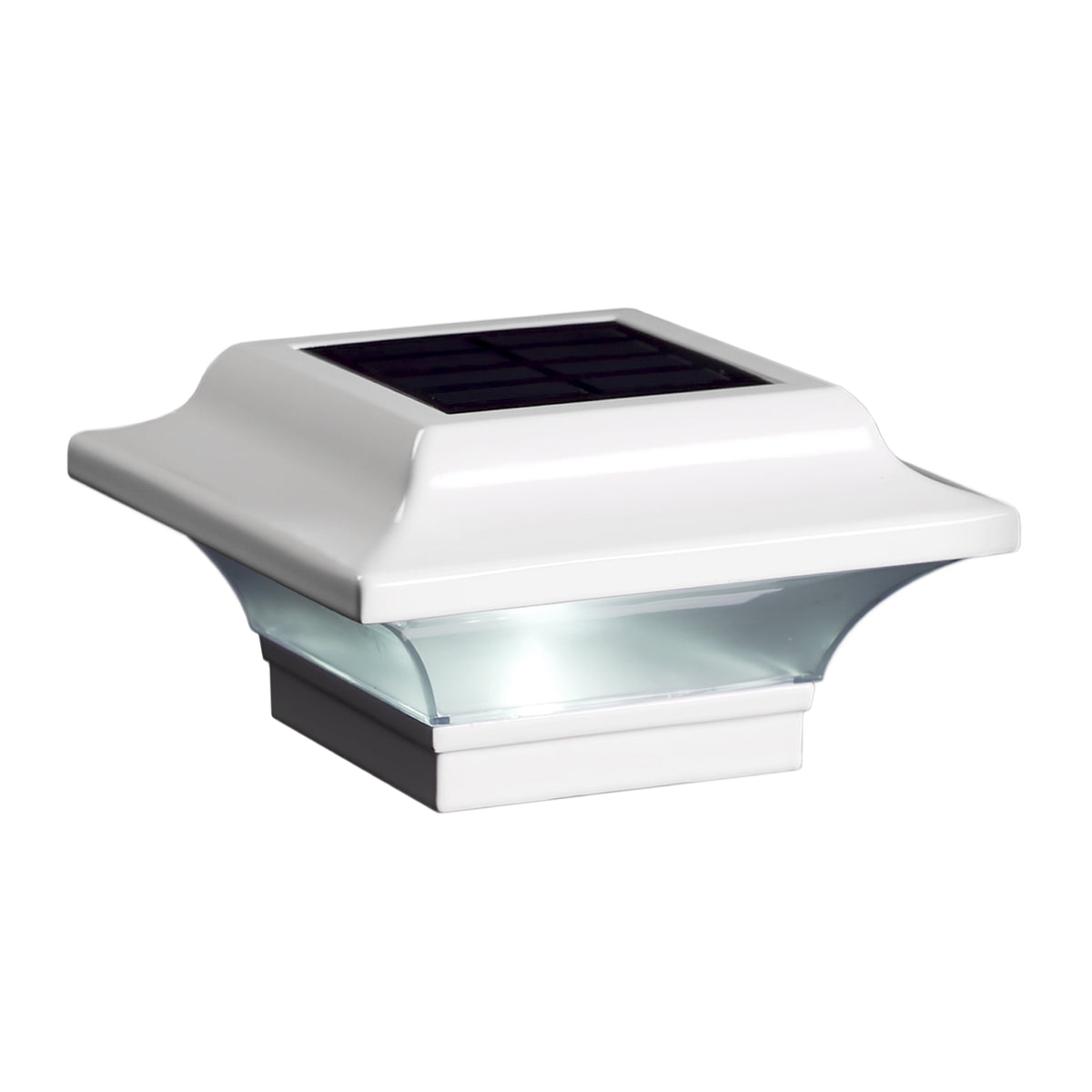 Classy Caps SLO82W 2.5X2.5 White Aluminum Imperial Solar Post Cap - Atlantic Lighting