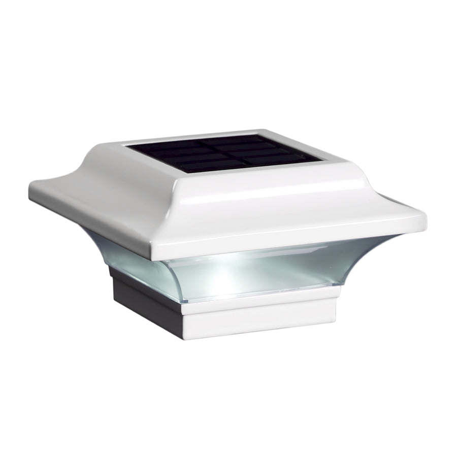 Classy Caps SLO82W 2.5X2.5 White Aluminum Imperial Solar Post Cap - Atlantic Lighting