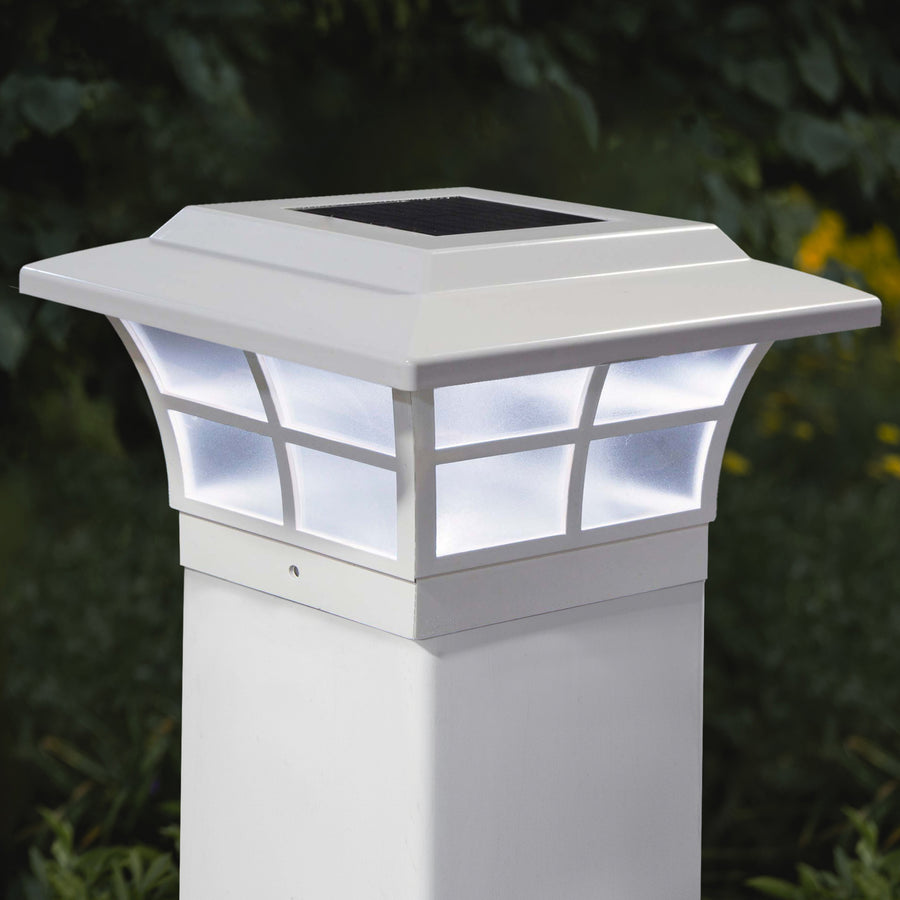 Classy Caps SLO85 5X5 White Pvc Prestige Solar Post Cap - Atlantic Lighting
