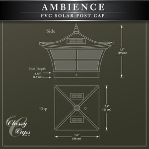 Classy Caps 5X5 White Pvc Ambience Solar Post Cap SLO92