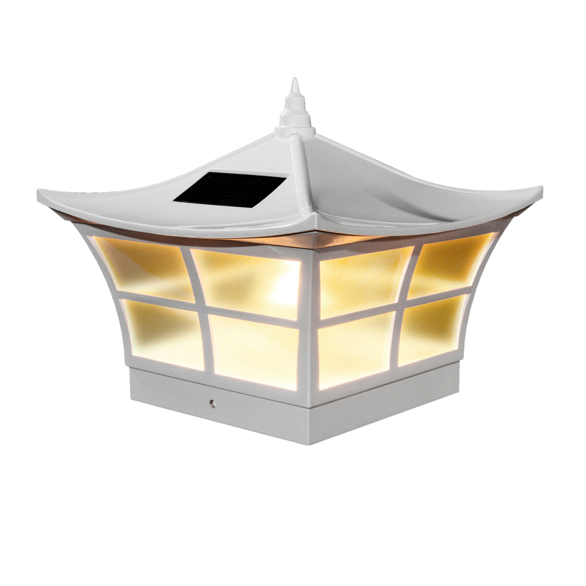 Classy Caps SLO92 5X5 White Pvc Ambience Solar Post Cap - Atlantic Lighting