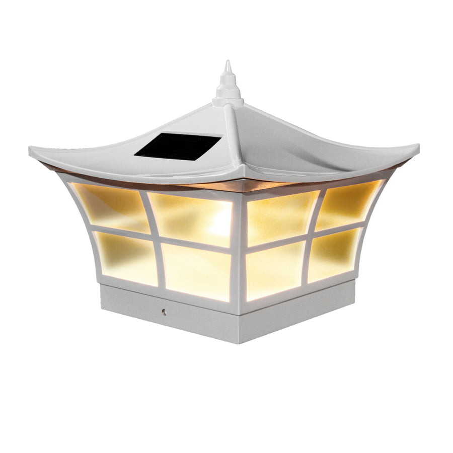 Classy Caps SLO92 5X5 White Pvc Ambience Solar Post Cap - Atlantic Lighting