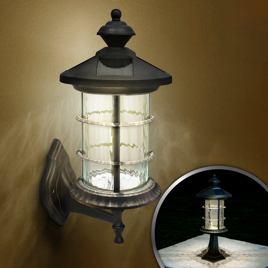 Classy Caps SLP227 Black Aluminum Hampton Solar Lamp - Atlantic Lighting