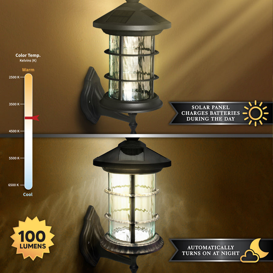 Classy Caps SLP227 Black Aluminum Hampton Solar Lamp - Atlantic Lighting