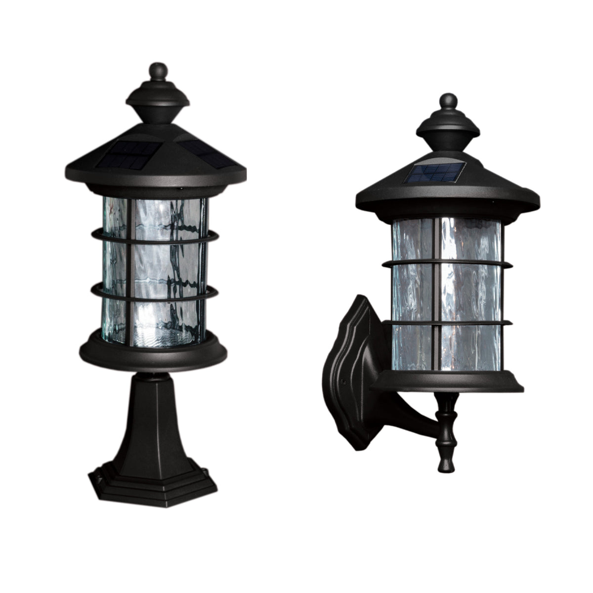 Classy Caps SLP227 Black Aluminum Hampton Solar Lamp - Atlantic Lighting