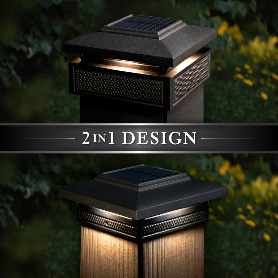 Classy Caps SLT727 Lumineer Smart Solar Post Cap - Atlantic Lighting