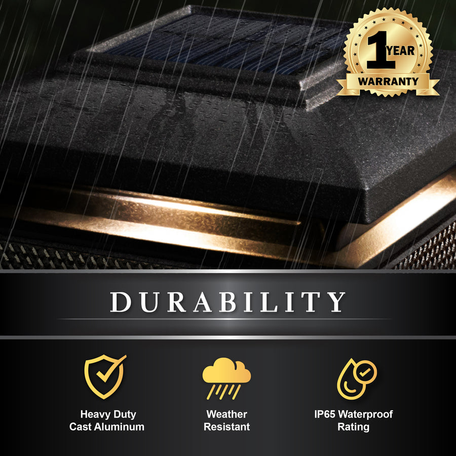Classy Caps SLT727 Lumineer Smart Solar Post Cap - Atlantic Lighting