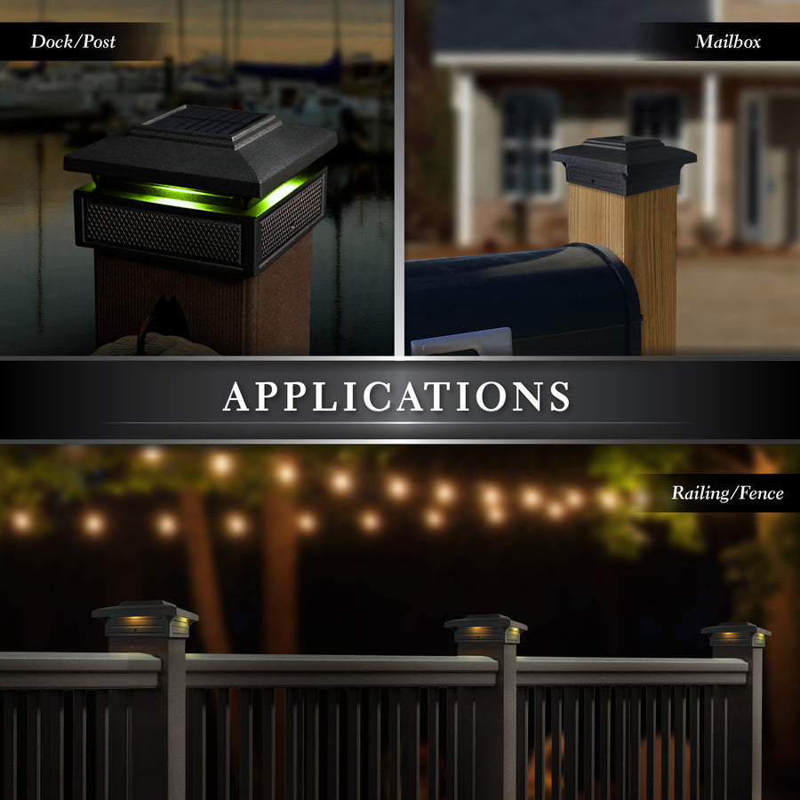 Classy Caps SLT727 Lumineer Smart Solar Post Cap - Atlantic Lighting