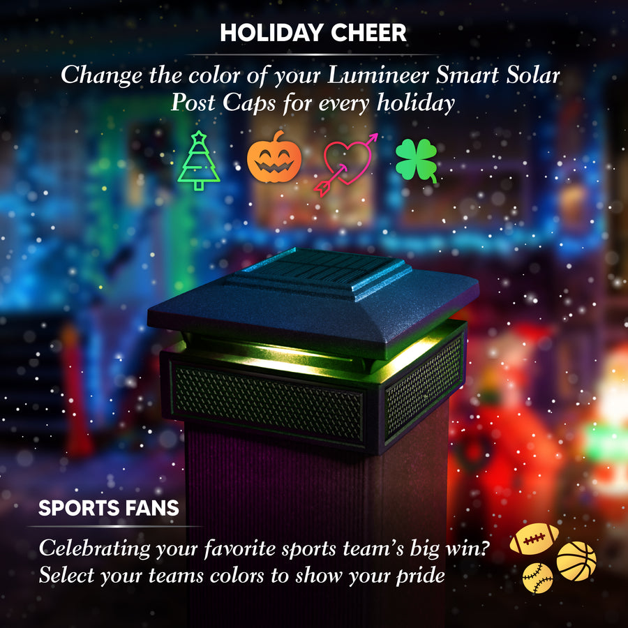 Classy Caps SLT727 Lumineer Smart Solar Post Cap - Atlantic Lighting