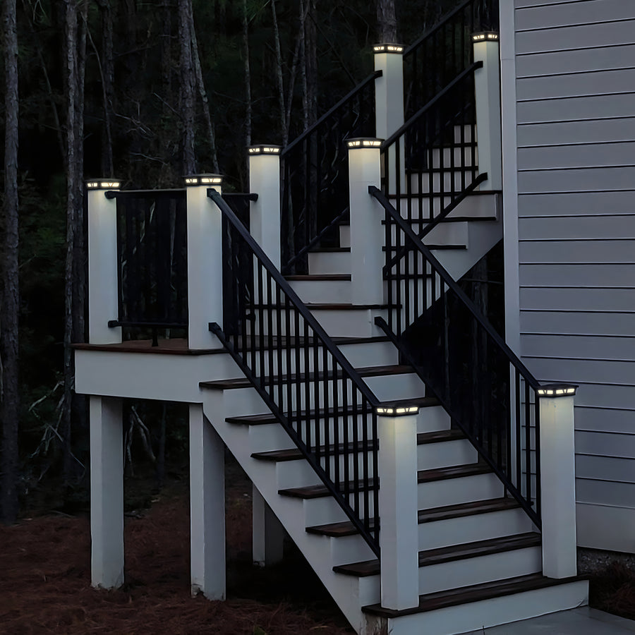 Classy Caps SLX772B 6X6 Black Aluminum Oxford Solar Post Cap - Atlantic Lighting