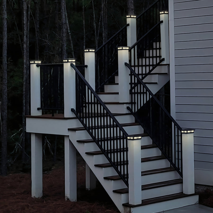Classy Caps SLX772C 6X6 Brown Aluminum Oxford Solar Post Cap - Atlantic Lighting