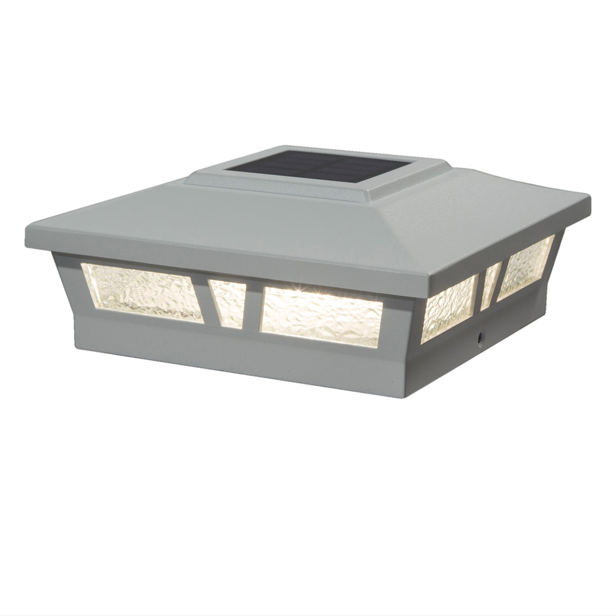 Classy Caps SLX772W 6X6 White Aluminum Oxford Solar Post Cap - Atlantic Lighting