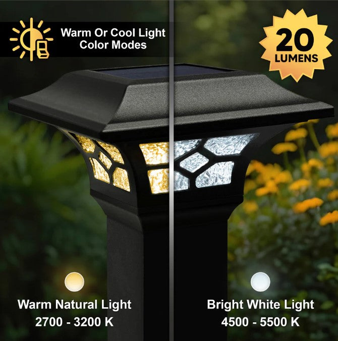 Classy Caps SLZ332B Kingston Black Dual Lighted Solar Post Cap - Atlantic Lighting