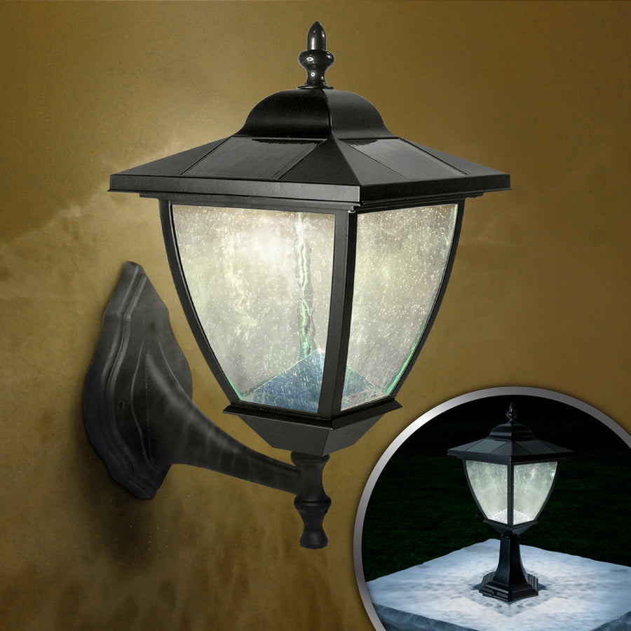 Classy Caps SML556 Black Aluminum Elegante Solar Lamp - Atlantic Lighting