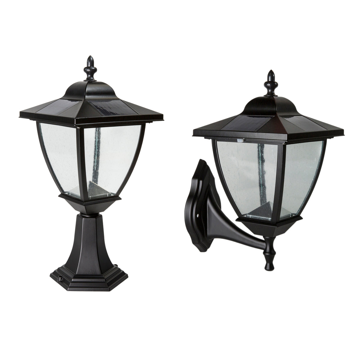 Classy Caps SML556 Black Aluminum Elegante Solar Lamp - Atlantic Lighting