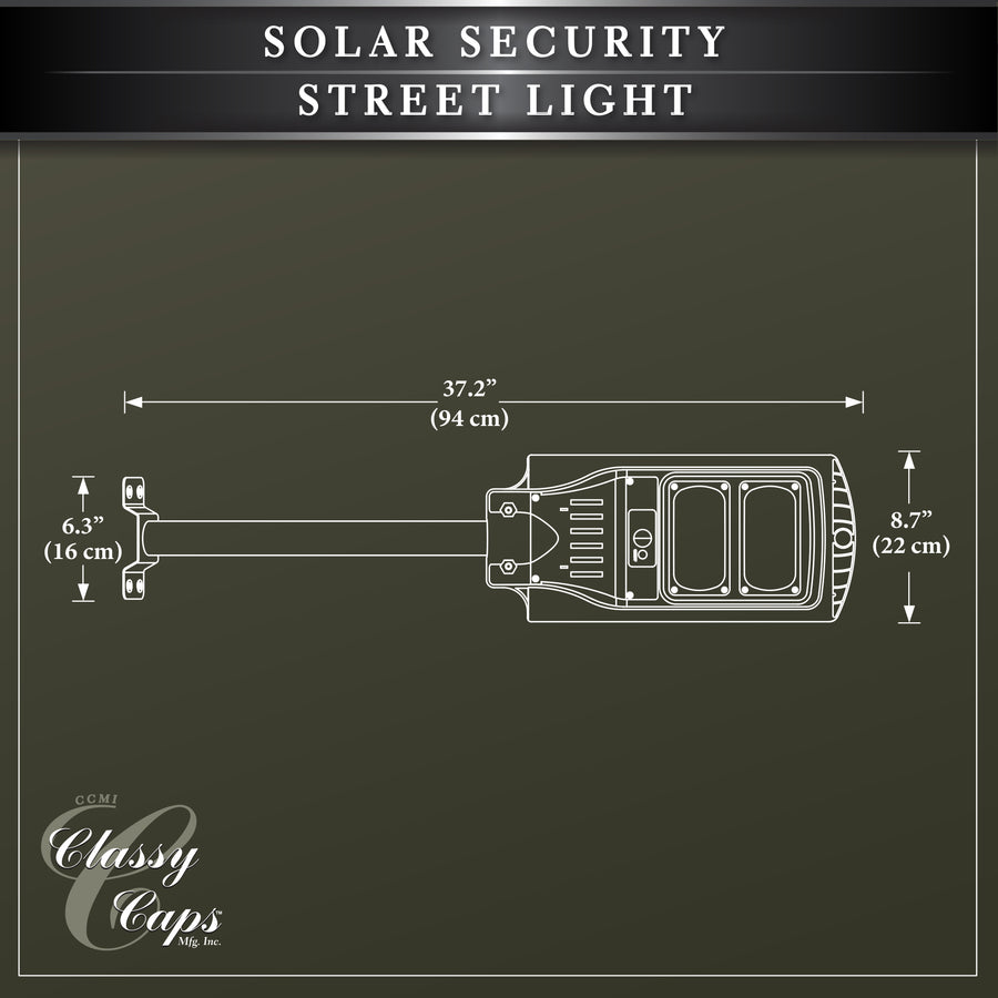 Classy Caps SSL810 Solar Security Street Light - Atlantic Lighting
