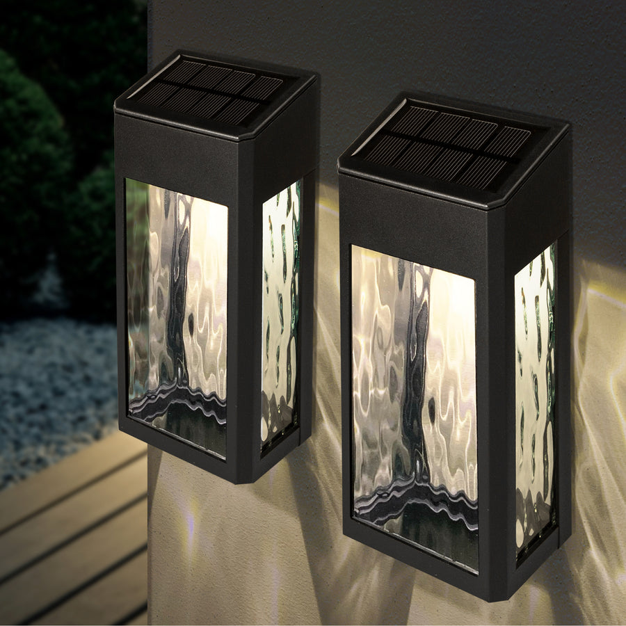 Classy Caps SWL888 Black Aluminum Lancaster Deck & Wall Light - 2 Pk - Atlantic Lighting