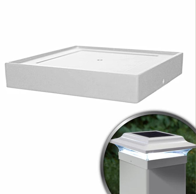 Classy Caps TRA45W 4.5X4.5 Base Imperial Aluminum - White - Atlantic Lighting