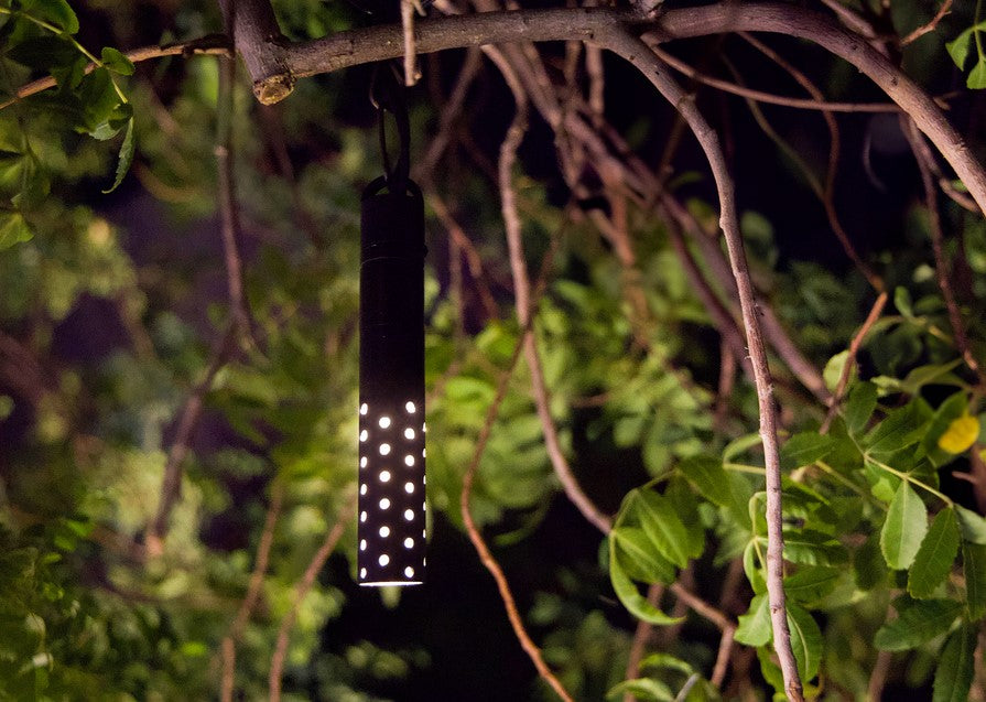 Brilliance VB-06-BK-2700 VersaBeam Brass Perforated Shield with Hanging Loop in Black Finish 2700K - Atlantic Lighting