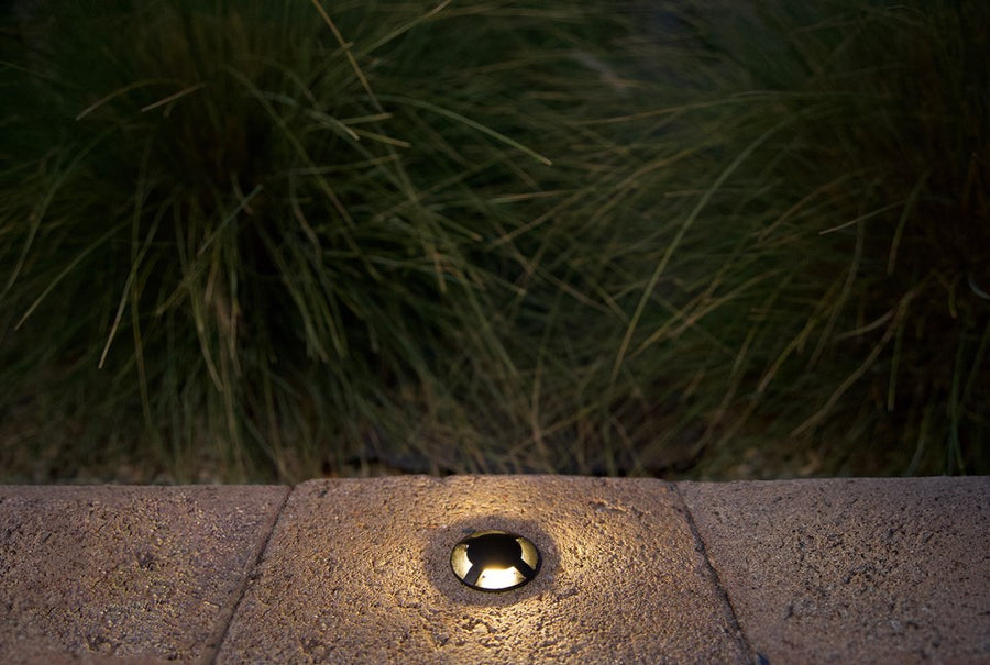 Brilliance VB-07-BR-3000 VersaBeam Brass Round Quad Slot Flange in Brass Finish 3000K - Atlantic Lighting
