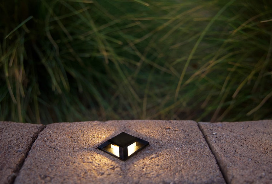 Brilliance VB-08-NI-2700 VersaBeam Brass Square Quad Slot Flange in Nickel Finish 2700K - Atlantic Lighting