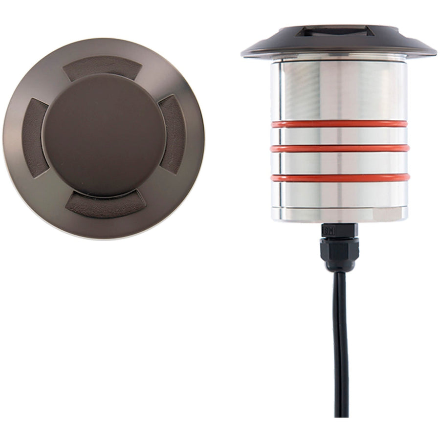 WAC 2101-30BS 2-inch quad-direction LED in-ground light – 3000K, bronze stainless steel