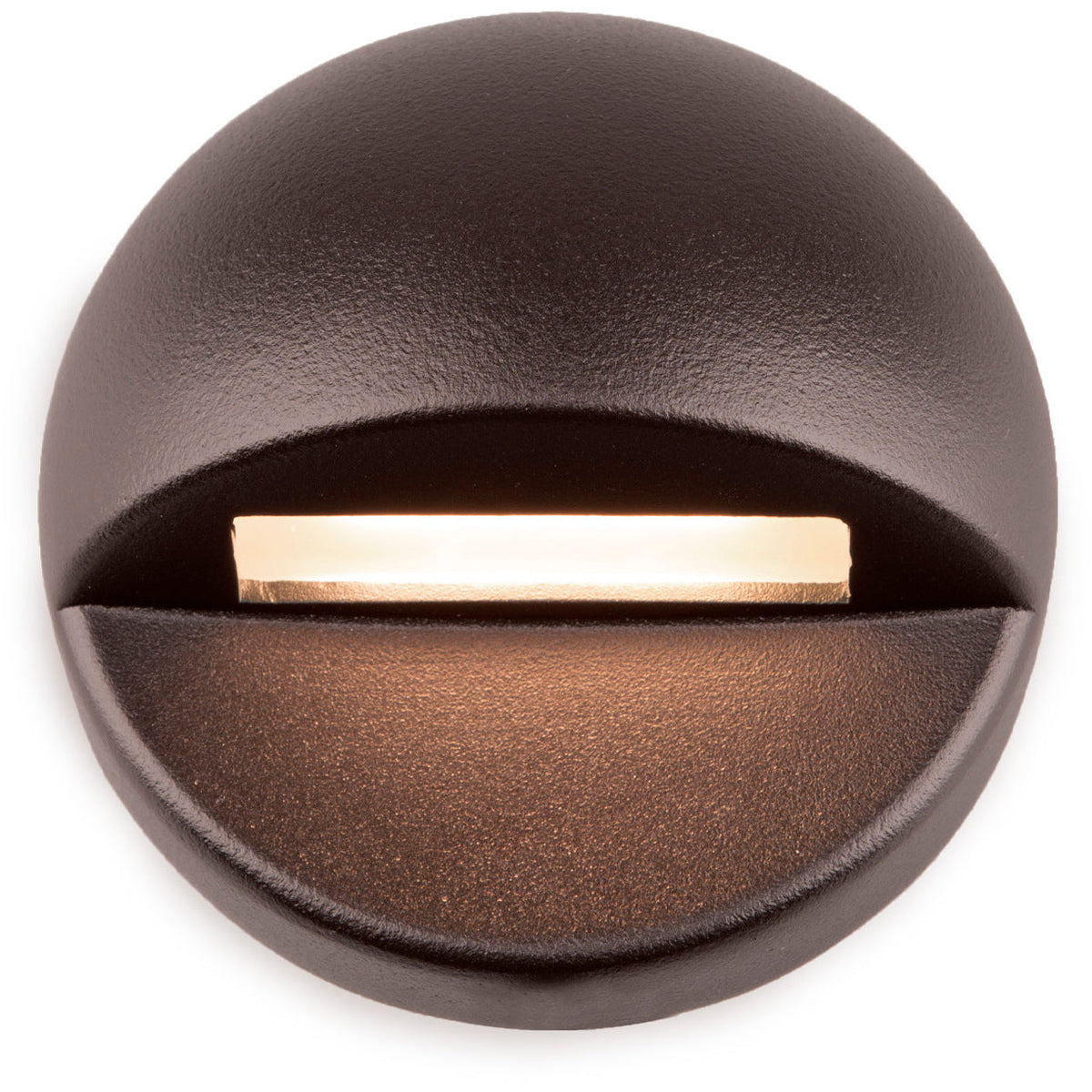 WAC 3011-30BZ round LED deck light – 3000K, bronze on aluminum