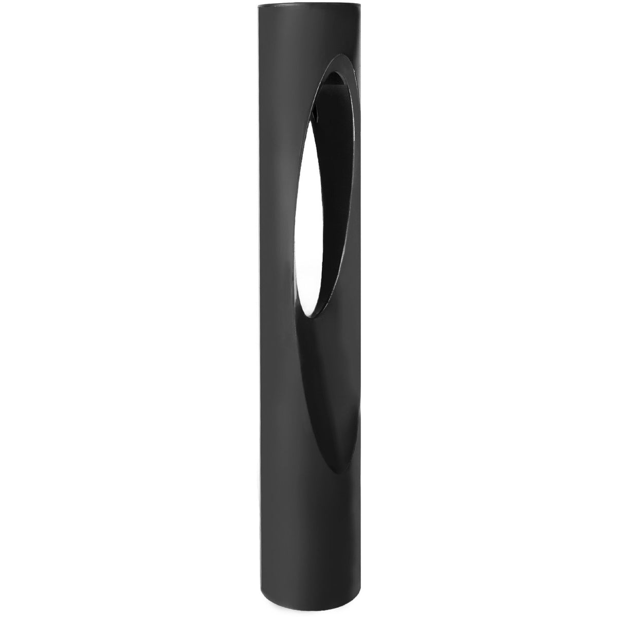 WAC 6613-27BK Scoop LED bollard – 2700K, black on aluminum