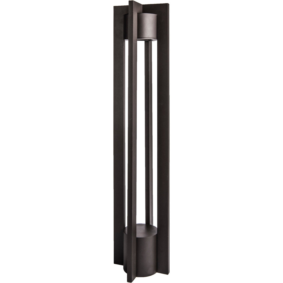 WAC 6632-30BK Chamber LED bollard – 3000K, black on aluminum
