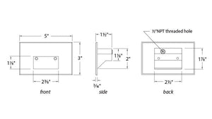 WAC WL-LED100F Step And Wall Light White 277V 3000K Black on Aluminum WL-LED100F-C-BK