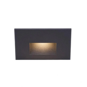 WAC WL-LED100F Step And Wall Light Amber 277V Black on Aluminum WL-LED100F-AM-BK