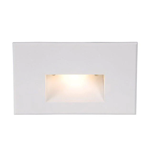 WAC WL-LED100-AM-WT WL-LED100 Step And Wall Light Amber 120V White on Aluminum - Atlantic Lighting