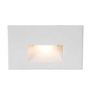 WAC WL-LED100F Step And Wall Light Amber 277V White on Aluminum WL-LED100F-AM-WT