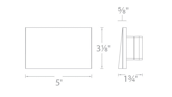 WAC WL-LED110F-AM-BK WL-LED110F Step And Wall Light Amber 277V Black on Aluminum - Atlantic Lighting