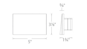 WAC WL-LED110 Step And Wall Light Amber 120V Black on Aluminum WL-LED110-AM-BK