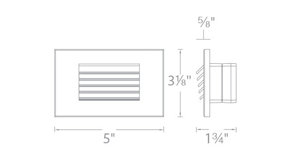 WAC WL-LED120-AM-WT WL-LED120 Step And Wall Light Amber 120V White on Aluminum - Atlantic Lighting