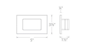 WAC WL-LED130F Step And Wall Light Amber 277V Black on Aluminum WL-LED130F-AM-BK