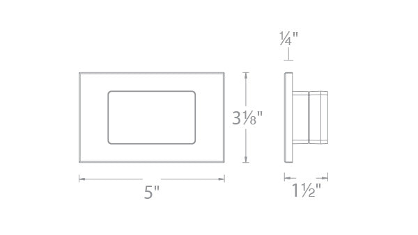 WAC WL-LED130F-C-WT WL-LED130F Step And Wall Light 277V 3000K White on Aluminum - Atlantic Lighting