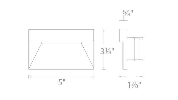 WAC WL-LED140-AM-BZ WL-LED140 Step And Wall Light Amber 120V BZ - Bronze on Aluminum - Atlantic Lighting